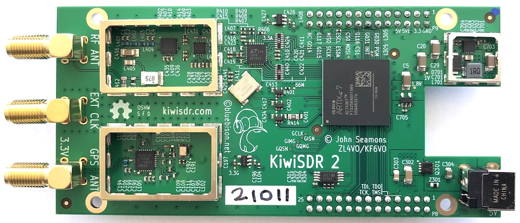 KiwiSDR: Wide-band SDR + GPS cape for the BeagleBone Black